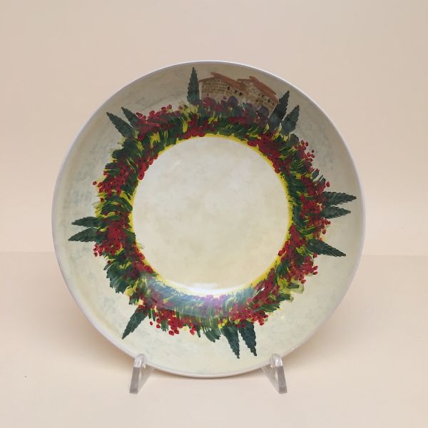 SET OF SOUP-PASTA PLATES OF CM.25 DIAMETER; DESIGN: COLLINE TOSCANE (TUSCAN HILLS)